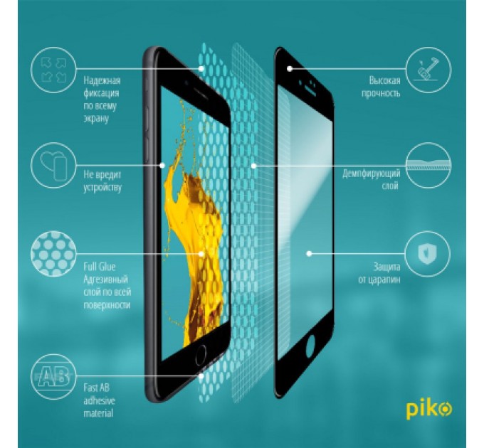 Piko Скло захисне Piko Full Glue Apple iPhone 7 (1283126492976)