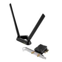 Беспроводной адаптер Asus PCE-BE92BT (90IG08U0-MO0B00) (WiFi7, BE9400, Intel, Tri-band, Bluetooth 5.4, WPA3, подставка, антенны: 2)