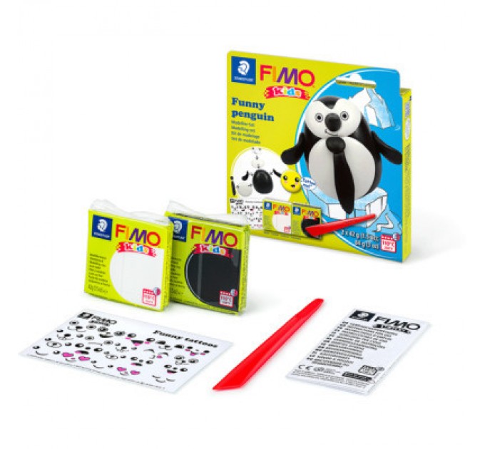 Fimo Набір для творчості Fimo Kids Пінгвінчик 2 кольори х 42 г (4007817078709)