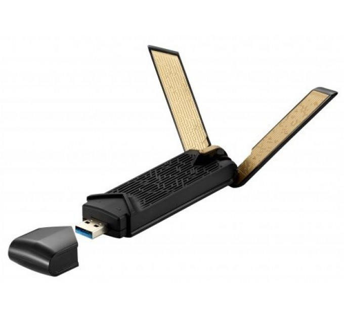 Беспроводной адаптер Asus USB-AX56W/O cradle (90IG06H0-MO0R10) (WiFi6, AX1800, Realtek, WPA3, 1xUSB 3.2, антенны: 2)