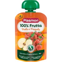 Дитяче пюре Plasmon Яблуко, полуниця 100 г (1136126) Дитяче пюре Plasmon Яблуко, полуниця 100 г (1136126)