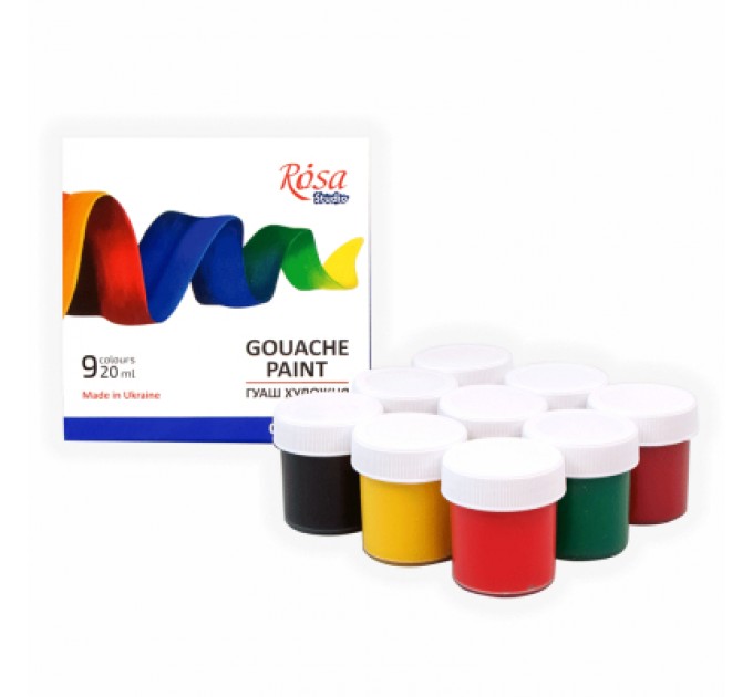 Rosa Гуашеві фарби Rosa Studio Classic 9 кольорів 20 мл (4823098527046)