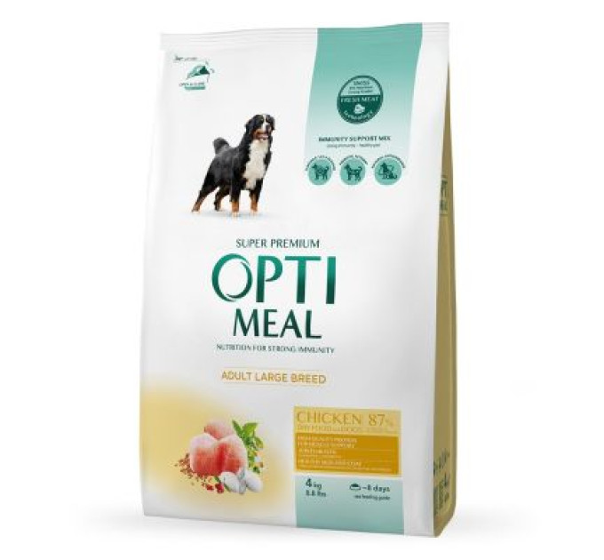 Optimeal Сухий корм для собак Optimeal для великих порід зі смаком курки 4 кг (4820083905551)