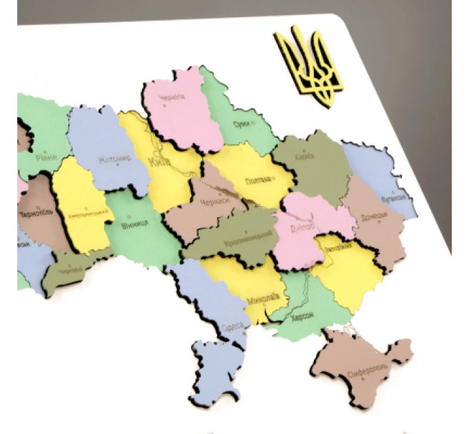 Rosa Набір для творчості Rosa Talent Мапа України 3D пастельні кольори 30.5х37.5 см (4823098532545)