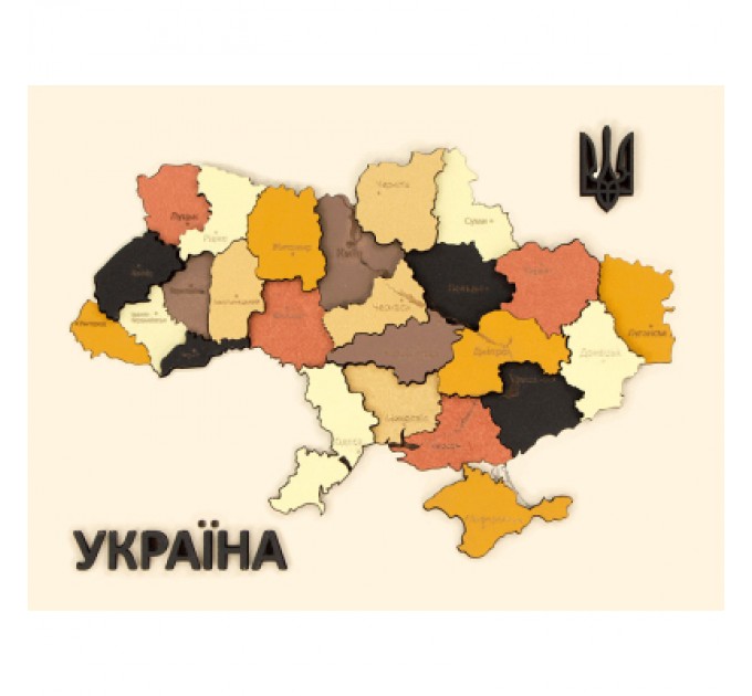 Rosa Набір для творчості Rosa Talent Мапа України 3D кольори металіки 24.5х18.5 см (4823098532538)