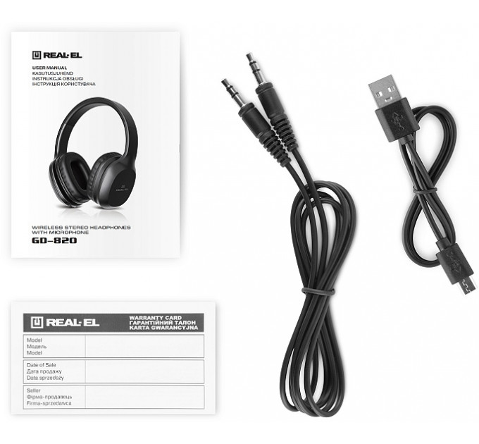 Bluetooth-гарнитура REAL-EL GD-820 Black