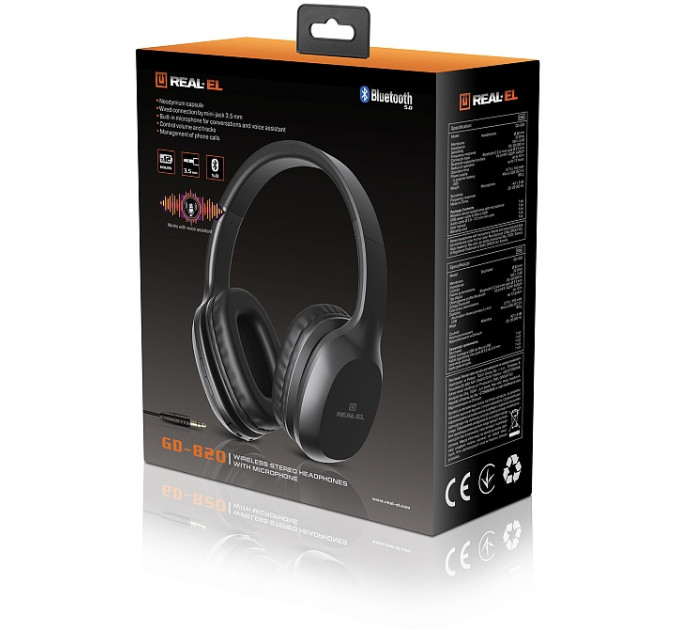 Bluetooth-гарнитура REAL-EL GD-820 Black