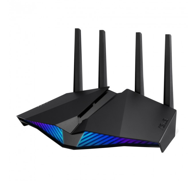 Беспроводной маршрутизатор Asus RT-AX82U V2 (90IG07W0-MO3B10) (AX5400, Wi-Fi 6, 1xGE WAN, 4xGE LAN, 1xUSB 3.2, MU-MIMO, OFDMA, AiMesh, AURA RGB, 4 внешние антенны)