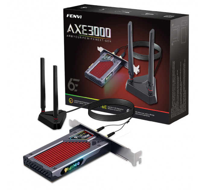 Беспроводной адаптер Fenvi FV-AXE3000RGB Gaming (Intel AX210)