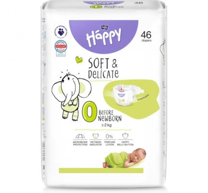 Bella Підгузки Bella Happy 0 Before New Born 46 шт (5900516605322)