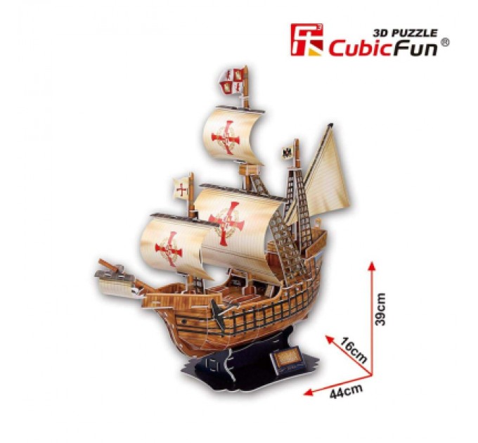 Cubic Fun Пазл Cubic Fun Тривимірна головоломка-конструктор Корабель Санта Марія (T4008h)