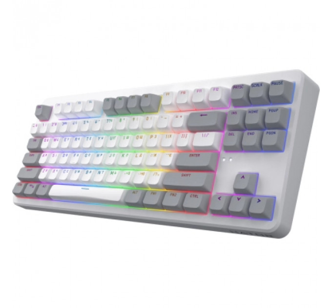 Клавіатура Hator Rockfall 3 Mecha TKL QMK/VIA Orange Wireless White (HTK851UA)