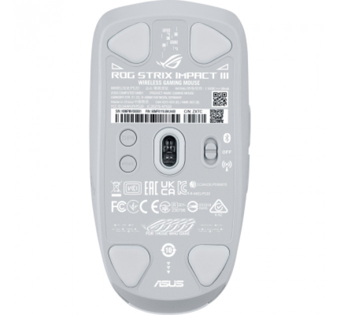 Мишка ASUS ROG Strix Impact III Wireless/Bluetooth White (90MP03D0-BMUA10)
