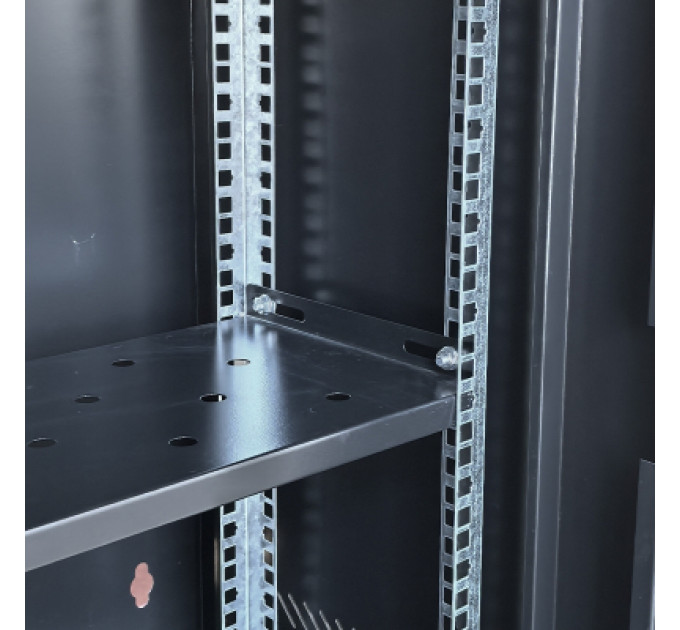 Шафа настінна GEAR 12U 19'' 600x600x600 мм, + полка 19", black (GWMSN-12U-600-600)
