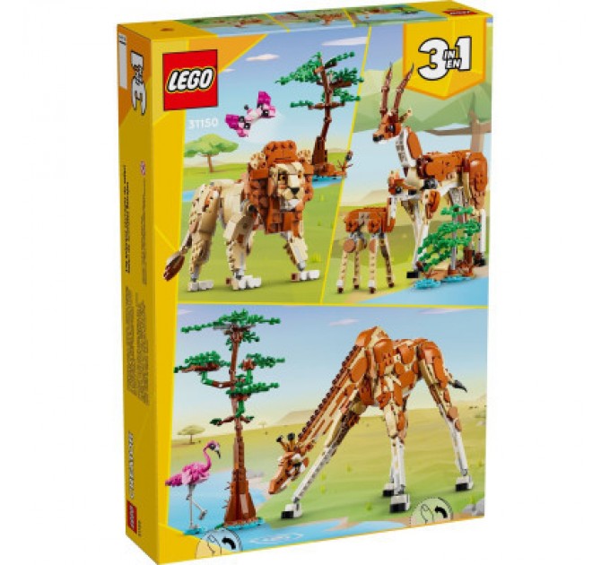 LEGO Конструктор LEGO Creator Дикі тварини сафарі 780 деталей (31150)