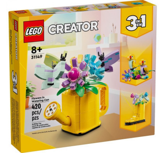 Конструктор LEGO Creator Квіти в лійці 420 деталей (31149)