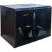 Шафа настінна GEAR 9U 19'' 600x600x450 мм, + полка 19", black (GWMSN-9U-600-600)