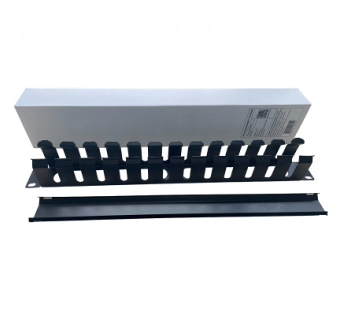 Кабельний організатор 19" 1U гребінчатий, цільнометалевий GEAR (GCM-1U19INCH)
