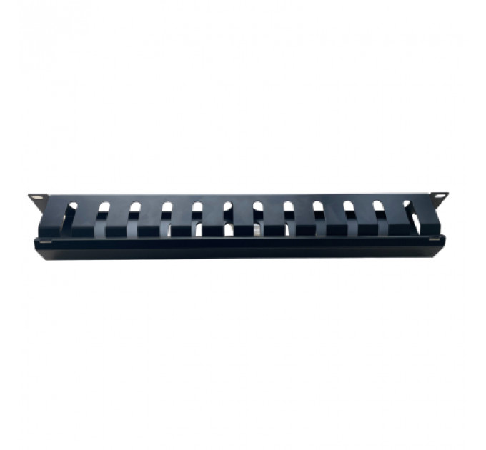 Кабельний організатор 19" 1U гребінчатий, цільнометалевий GEAR (GCM-1U19INCH)