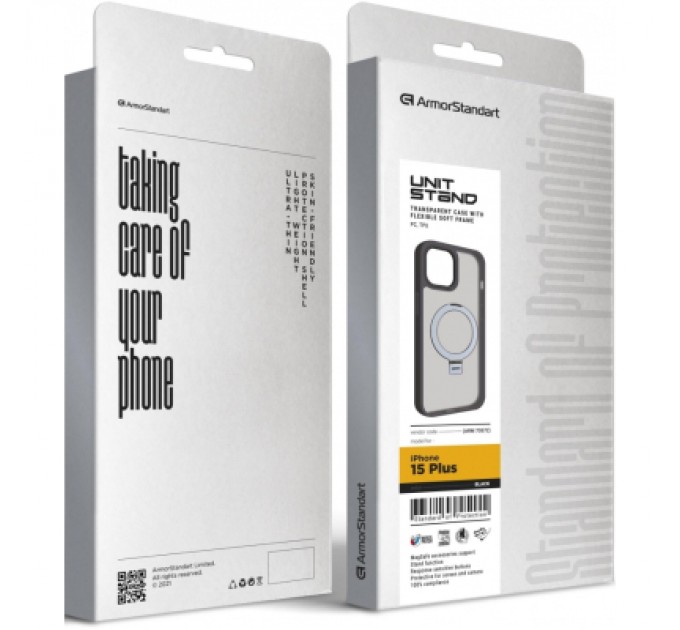 Armorstandart Чохол до мобільного телефона Armorstandart Unit Stand Apple iPhone 15 Plus Black (ARM70572)