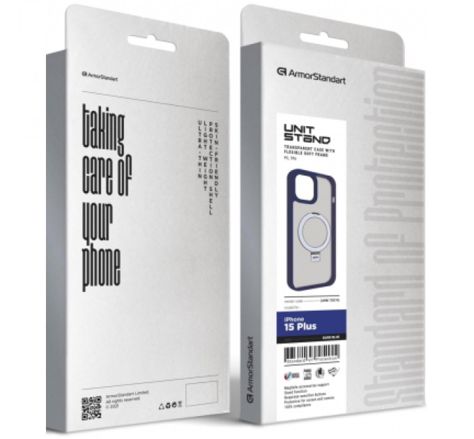 Armorstandart Чохол до мобільного телефона Armorstandart Unit Stand Apple iPhone 15 Plus Dark Blue (ARM70574)