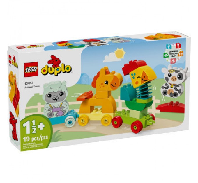 Конструктор LEGO DUPLO My First Потяг тваринок 19 деталей (10412)