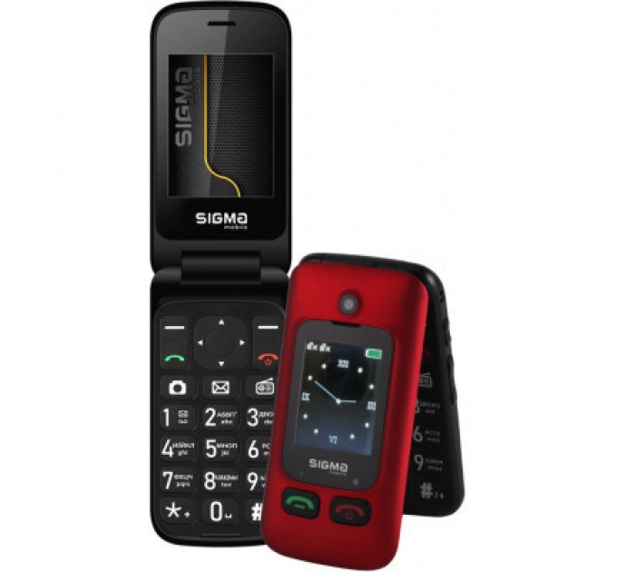 Мобільний телефон Sigma Comfort 50 Shell Duo Type-C Red Black (4827798212516)