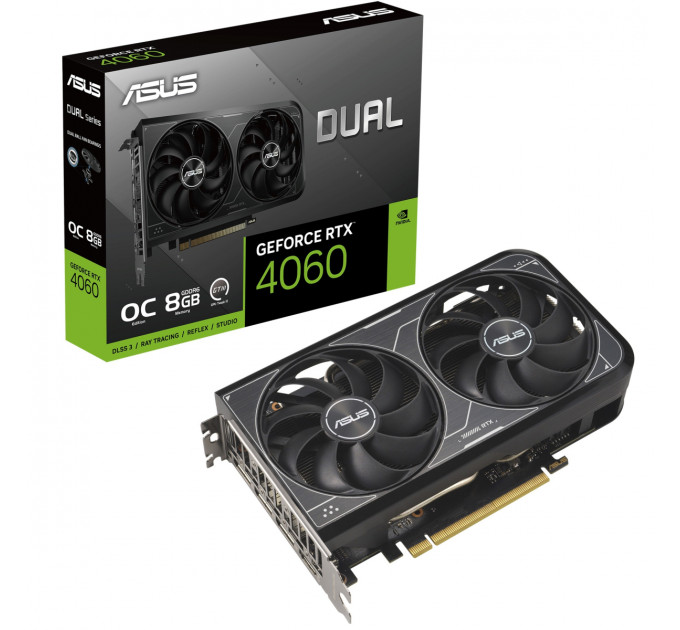 Відеокарта GF RTX 4060 8GB GDDR6 Dual OC V2 Asus (DUAL-RTX4060-O8G-V2)