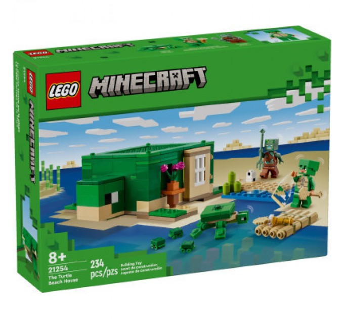 LEGO Конструктор LEGO Minecraft Пляжний будинок у формі черепахи 234 деталей (21254)