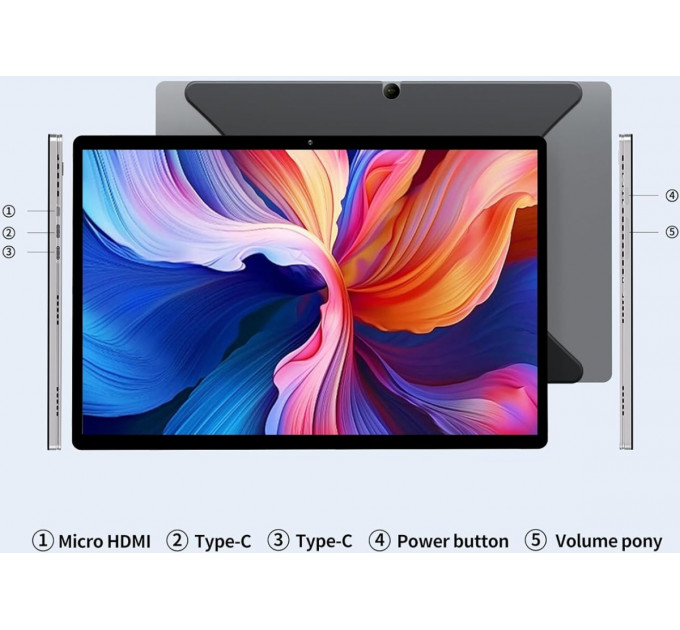 Ноутбук KUU 14 book 2 in 1 (756797951970); 14" WUXGA (1920x1200) IPS LED глянцевый сенсорный / Intel N100 (3.4 ГГц) / RAM 16 ГБ / SSD 512 ГБ / Intel UHD Graphics / без ОП / Wi-Fi / BT / веб-камера / Windows 11 / 0.95 кг / серый