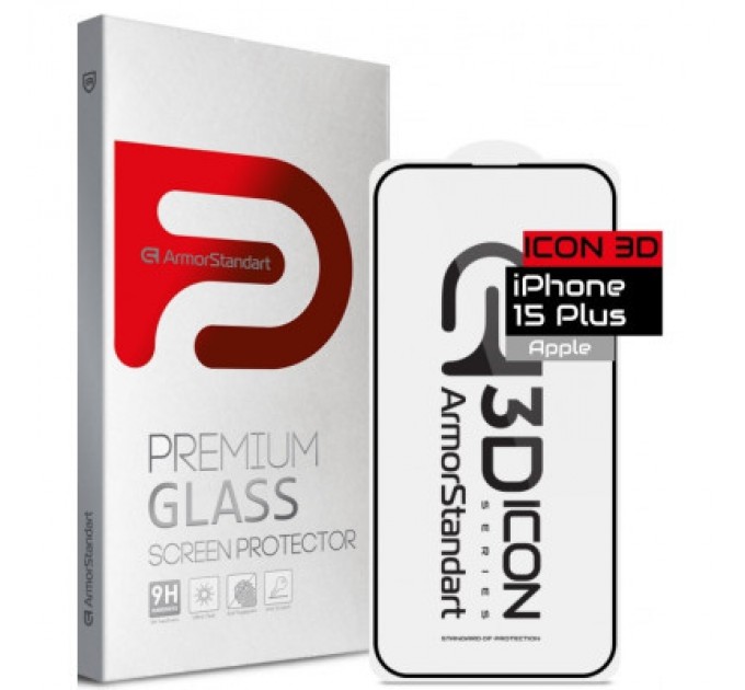 Armorstandart Скло захисне Armorstandart Icon 3D Apple iPhone 15 Plus Black (ARM68214)