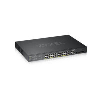 Коммутатор ZYXEL GS1920-24HPv2 (GS192024HPV2-EU0101F) (24xGE PoE, 4xGE/SFP, Smart, NebulaFlex, Max PoE 375W)
