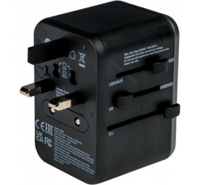 Verbatim Зарядний пристрій Verbatim UTA-04 PD61W (3xUSB-A/2xUSB-C) (49546)