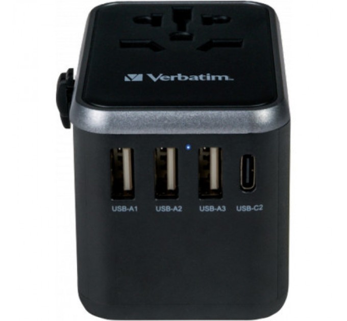 Verbatim Зарядний пристрій Verbatim UTA-04 PD61W (3xUSB-A/2xUSB-C) (49546)