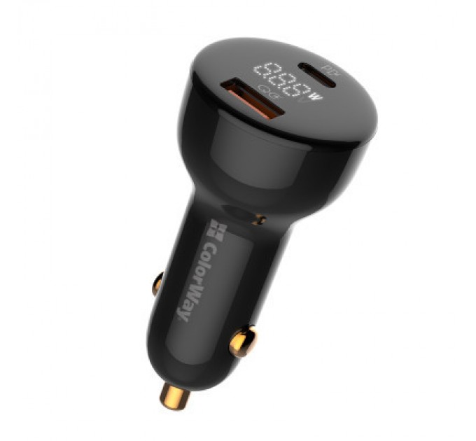 ColorWay Зарядний пристрій ColorWay Power Delivery PPS USB (USB-A + USB-C) (100W) Black (CW-CHA044PD-BK)
