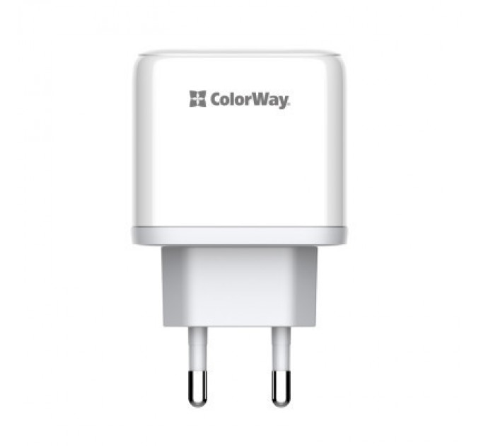 ColorWay Зарядний пристрій ColorWay Power Delivery Port PPS USB (Type-C PD+ USB QC3.0) (45W) white (CW-CHS042PD-WT)