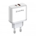 ColorWay Зарядний пристрій ColorWay Power Delivery Port PPS USB (Type-C PD+ USB QC3.0) (45W) white (CW-CHS042PD-WT)