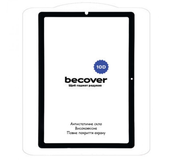BeCover Скло захисне BeCover 10D Samsung Galaxy Tab S6 Lite 10.4 P610/P613/P615/P619 Black (710582)