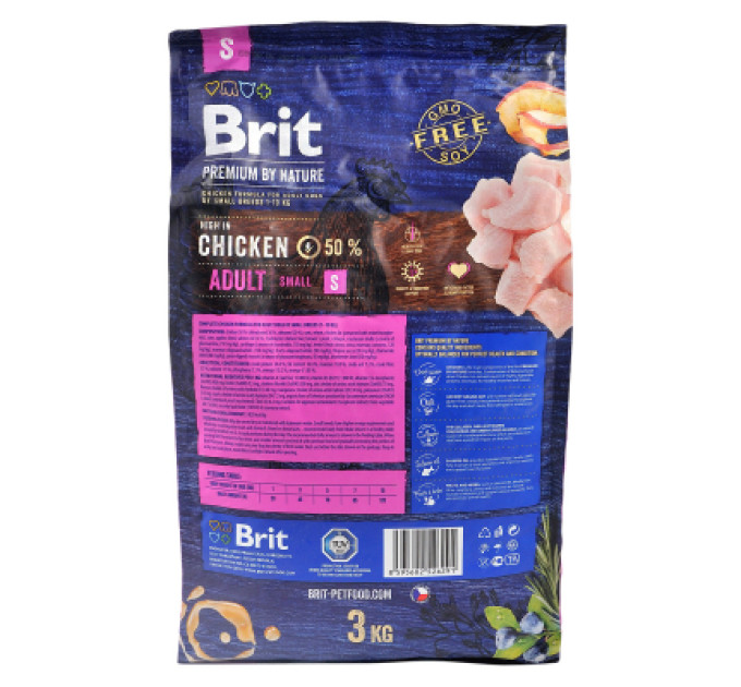 Brit Premium Сухий корм для собак Brit Premium Dog Adult S 3 кг (8595602526291)