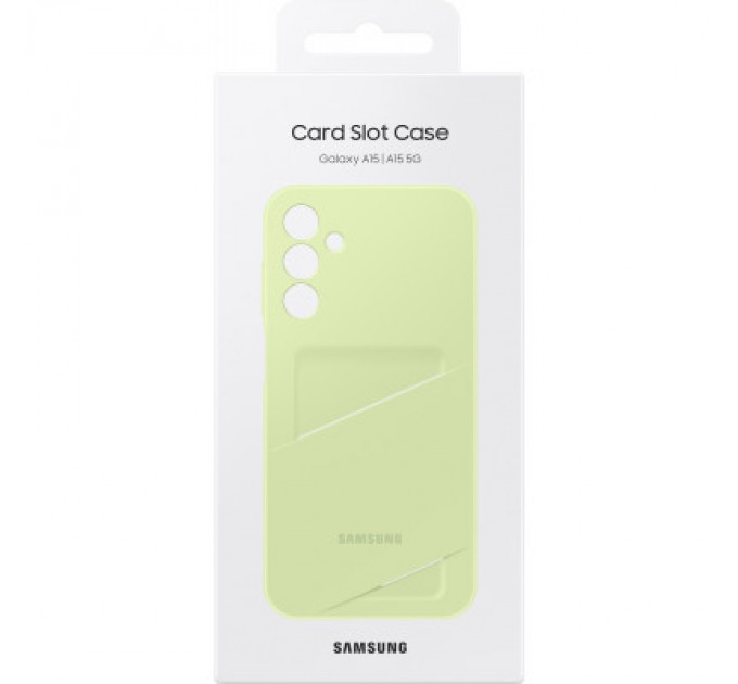 Samsung Чохол до мобільного телефона Samsung Galaxy A15 (A156) Card Slot Case Lime (EF-OA156TMEGWW)