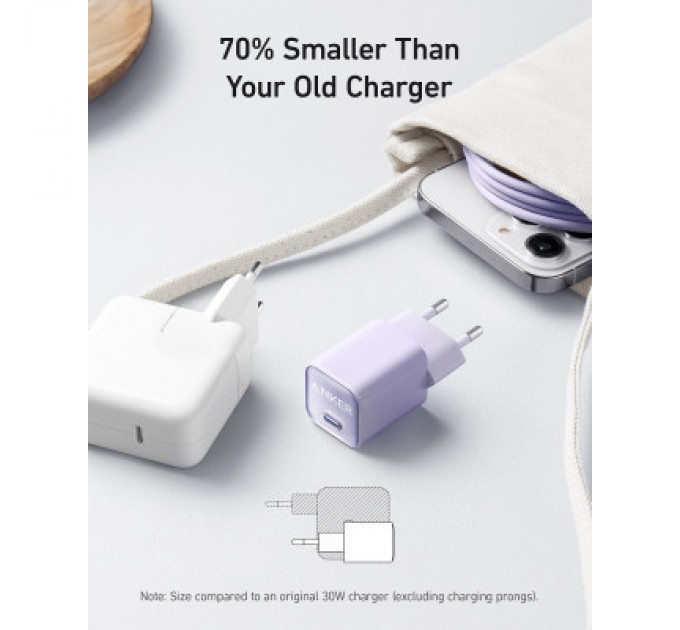 Anker Зарядний пристрій Anker PowerPort 511 Nano III - 30W USB-C White (A2147G21)