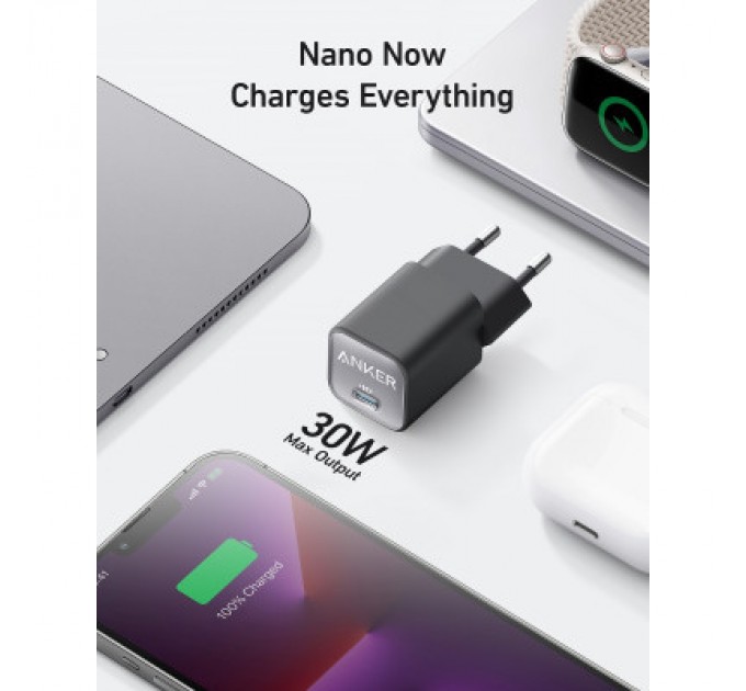 Anker Зарядний пристрій Anker PowerPort 511 Nano III - 30W USB-C White (A2147G21)