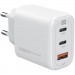 Intaleo Зарядний пристрій Intaleo 65W GAN 2USB-C PD+USB-A QC 3.0 white (1283126559525)