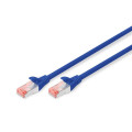 Digitus Патч-корд 0.5м, CAT 6 S-FTP, AWG 27/7, LSZH, blue Digitus (DK-1644-005/B)