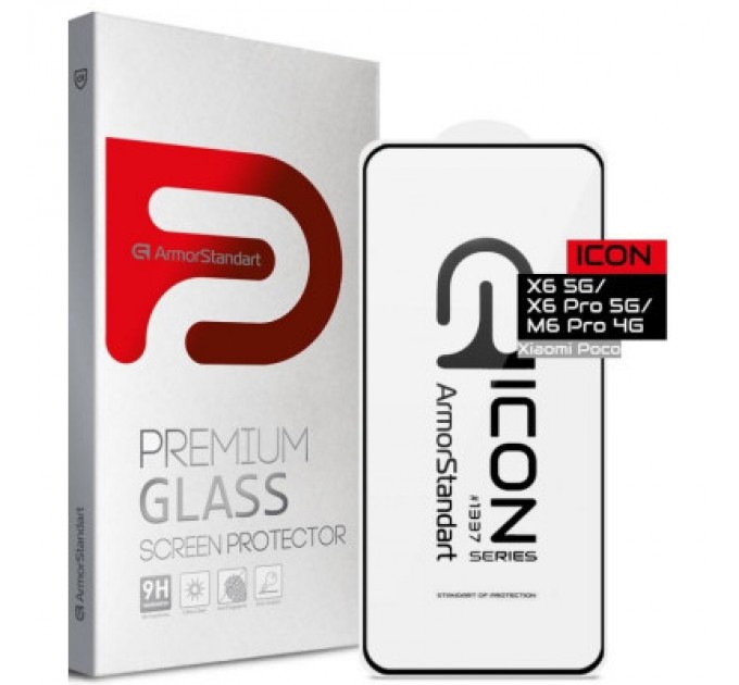 Armorstandart Скло захисне Armorstandart Icon Xiaomi Poco X6 5G/Poco X6 Pro 5G/M6 Pro 4G Black (ARM73496)