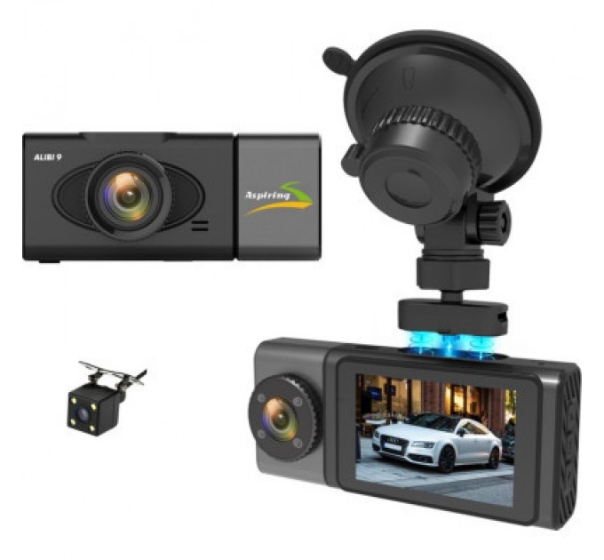 Aspiring Відеореєстратор Aspiring Alibi 9 GPS, 3 Cameras, Speedcam (Aspiring Alibi 9 GPS, 3 Cameras, Speedcam)