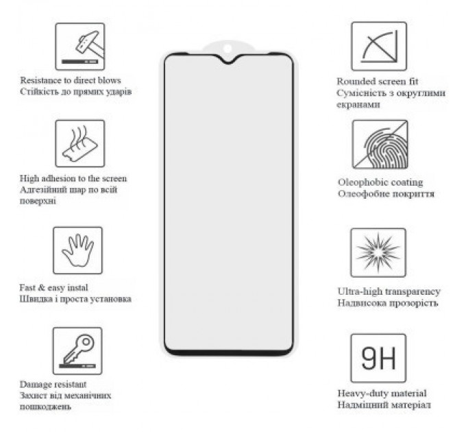 Drobak Скло захисне Drobak Samsung Galaxy A05s Black Frame A+ (676745)