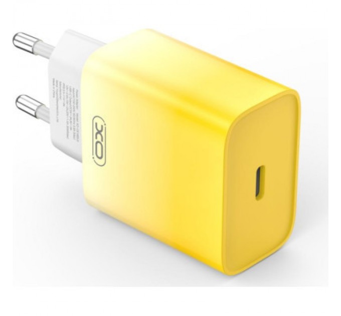 XO Зарядний пристрій XO CE18 PD30W USB-C Yellow (XO-CE18-YEL)