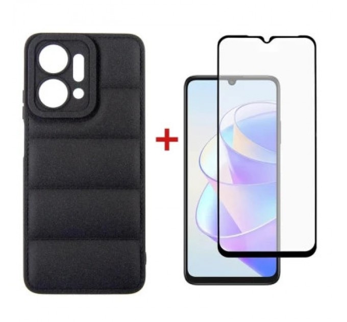 Dengos Чохол до мобільного телефона Dengos Kit for Honor x7a case + glass (Black) (DG-KM-55)