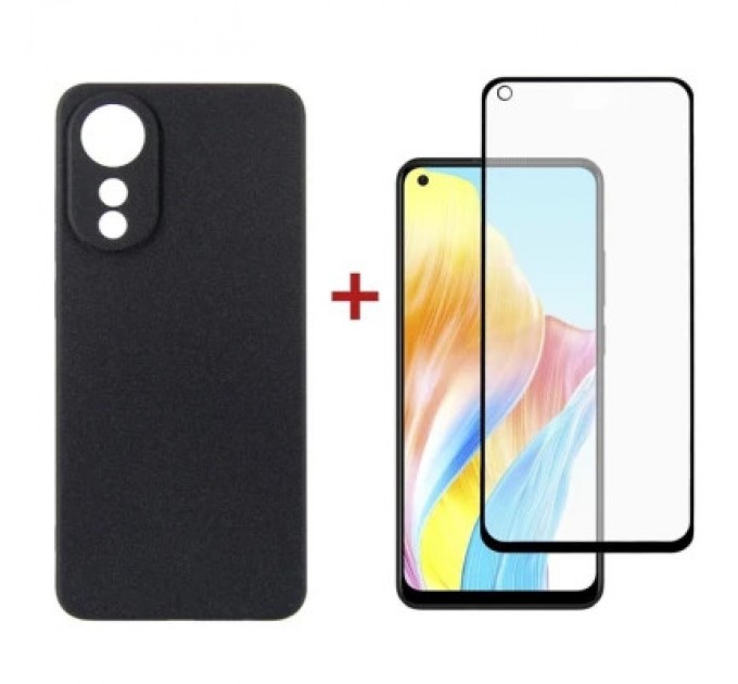 Dengos Чохол до мобільного телефона Dengos Kit for OPPO A78 4g case + glass (Black) (DG-KM-03)